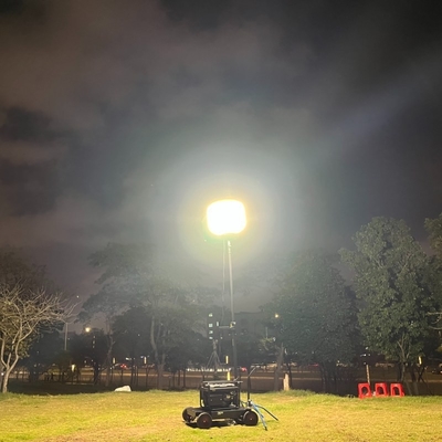 簡単 設置 360度照明 LED バルーン 作業 ライト 塔 建設現場