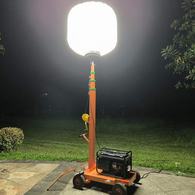 望遠鏡型携帯ライトタワー発電機 1400W LED風船ランプ 224000lm