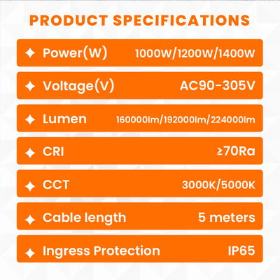 1000W 建設工事現場 LED 膨らませた 360 度気球ライト IP65 高光量