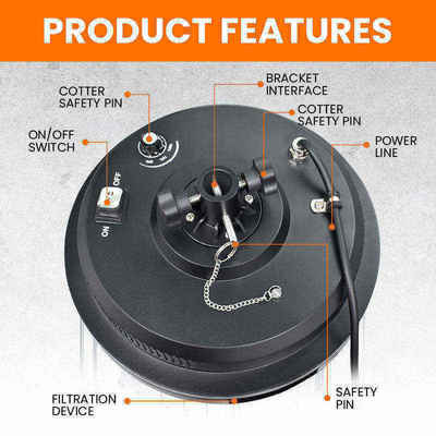 工場カスタム36W屋外LED投光器 調節可能なスポットライト 災害救援キャンプ用調節可能なマスト高さ